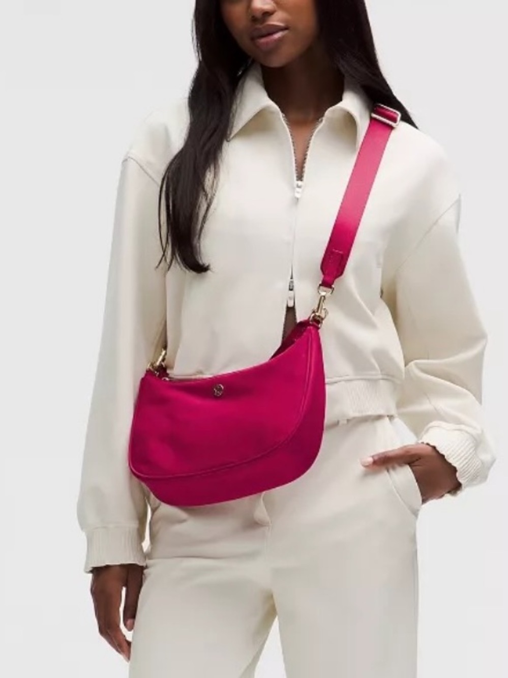 Lululemon City Essentials Small Shoulder Bag 3L Berry Rumble Sold Out color NWT